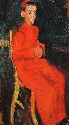 Chaim Soutine Seated Choirboy oil painting